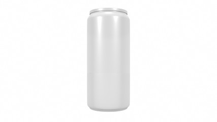Aluminum can isolated on white background. 3D rendering