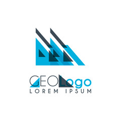 geometric logo with light blue and gray stacked for design 0.3