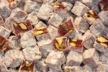 Traditional style turkish delight sweets
