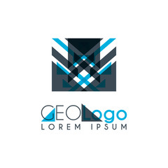 geometric logo with light blue and gray stacked for design 3.1