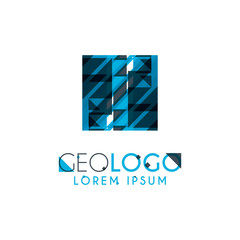 geometric logo with light blue and gray stacked for design 3.6