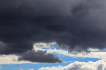 Clouds on a blue sky as a background