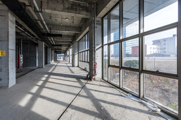 construction site building with cement material structure