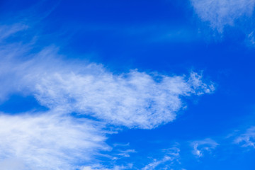 Clouds on a blue sky as a background