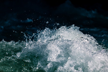 Stormy waves in the ocean as a background