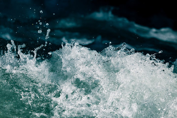 Stormy waves in the ocean as a background