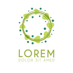 Stacked green lines logo followed by heart and green dots