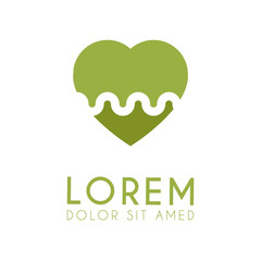 The green heart logo that forms the heartbeat