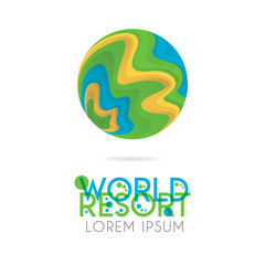 The earth logo is layered with orange, green, blue color with version to 3.9