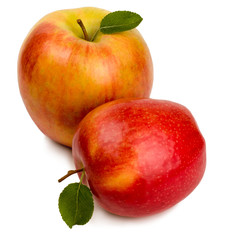 Red apples isolated on white