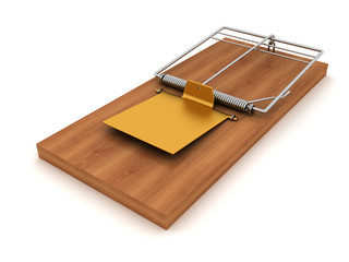 3D render of a mousetrap