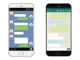 スマートフォン　SNS画面セット　
