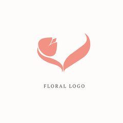 Abstract flower store logo icon vector design. Cosmetics, Spa, Beauty salon Decoration Boutique vector logo