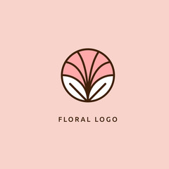Abstract flower store logo icon vector design. Cosmetics, Spa, Beauty salon Decoration Boutique vector logo