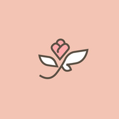 Abstract flower store logo icon vector design. Cosmetics, Spa, Beauty salon Decoration Boutique vector logo