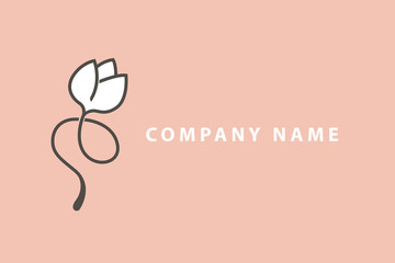 Abstract flower store logo icon vector design. Cosmetics, Spa, Beauty salon Decoration Boutique vector logo