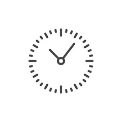 Clock outline icon. linear style sign for mobile concept and web design. Mechanical watch simple line vector icon. Time symbol, logo illustration. Pixel perfect vector graphics
