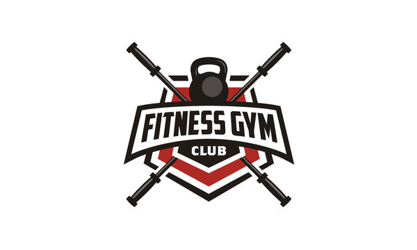 Kettlebell Shield for Crossfit Fitness Gym Badge Emblem Logo design inspiration