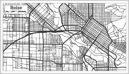 Boise USA City Map in Retro Style. Outline Map.