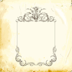 Vector baroque of vintage elements for design. 