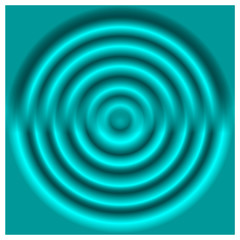 Abstract azure 3D rings.  Vector design element.