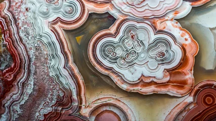 Foto op Canvas abstract pattern of agate stone. closeup detail of gemstone pattern. natural abstract geology background © hilmawan nurhatmadi