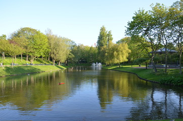 Fototapeta na wymiar Ostende parc Léopold - leopoldpark