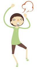 ヒステリーを起こす女性