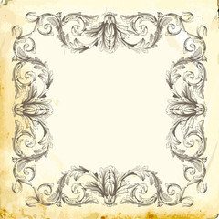 Vector baroque of vintage elements for design. 