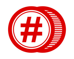Fototapeta premium circle red typography typeset typeface alphabet font image vector icon