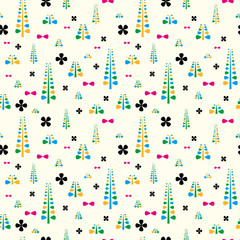 Stylish organic background. Seamless pattern.Vector. スタイリッシュ植物パターン