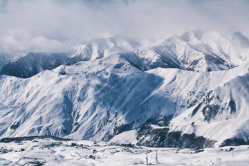 Fototapeta na wymiar Gudauri ski Resort - Georgia 