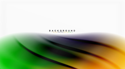 Swirl fluid flowing colors motion effect, holographic abstract background