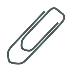 Paper clip icon. Symbol office paperclip. Vector illustration 