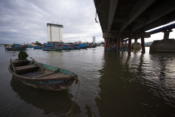 old boats, fishermen's boats in Vietnam
