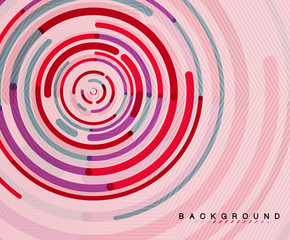 Circular lines, circles, geometric abstract background