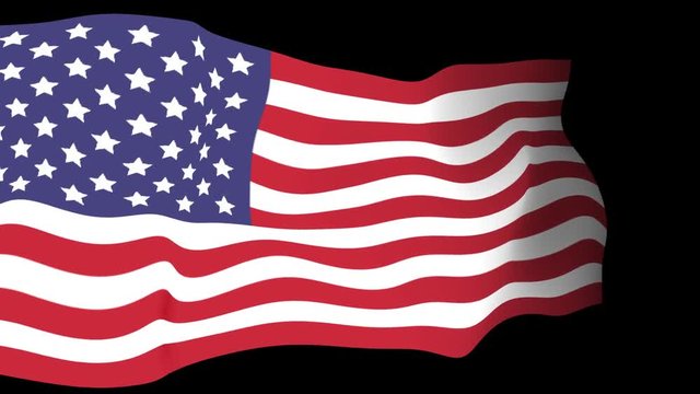 Memorial day with Animation of American flag