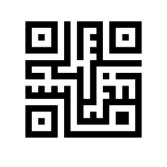Qr code illustration. Modern digital information maze concemt