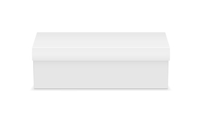 Fototapeta premium Shoe box mock up - front view. Vector illustration