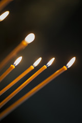 church candles. Burning candles