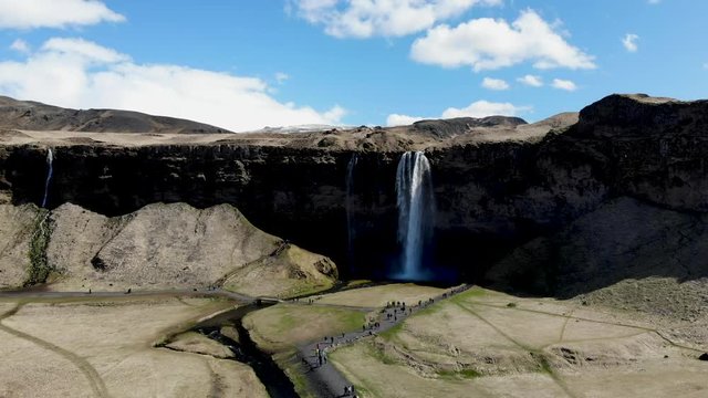 Iceland Majestic High Waterfall	