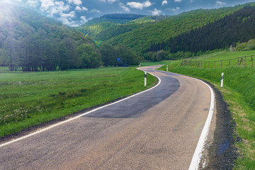 meadow with blue flares