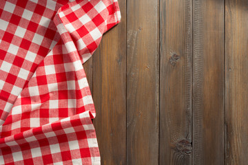 napkin cloth on wooden background