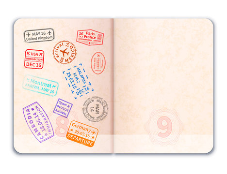 passport template clip art