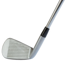 Golfschläger Nahaufnahme frontal isolated on white