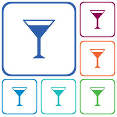 Cocktail glass sign with martini vodka  icon