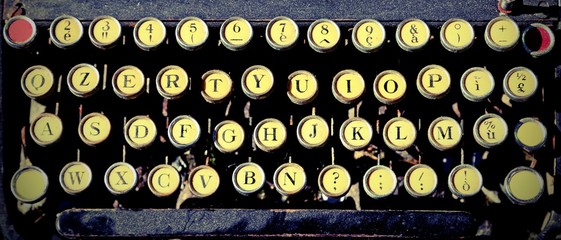 antique typewriter for writers with vintage effect