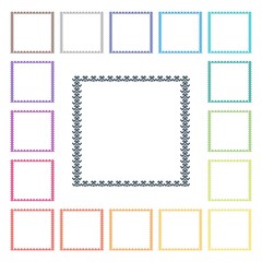 Набор квадратных цветных рамок, 