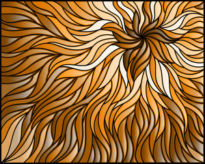 Abstract stained glass background ,monochrome,tone brown,horizontal image 