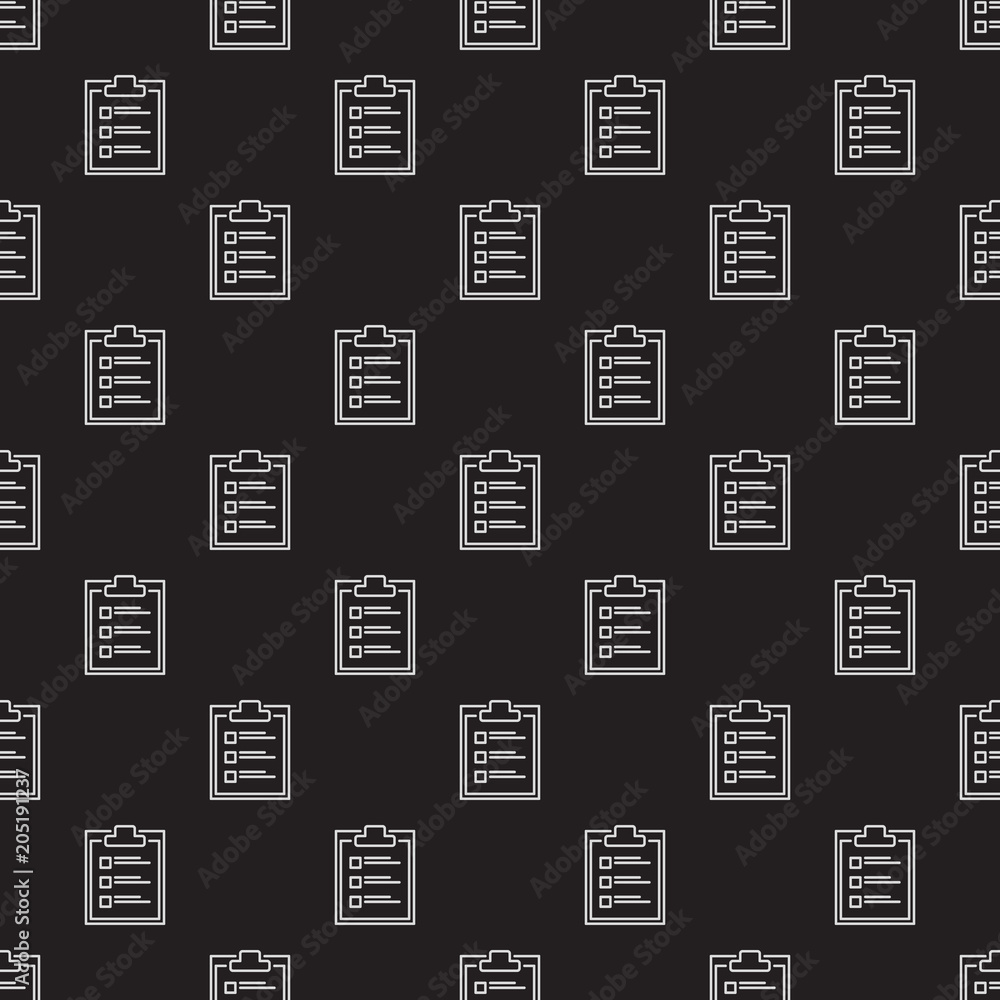 Poster to do list dark vector outline seamless pattern or background